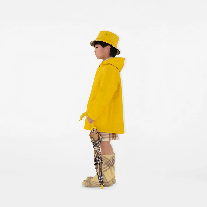 Check Umbrella in Sand - Children | Burberry® Official
