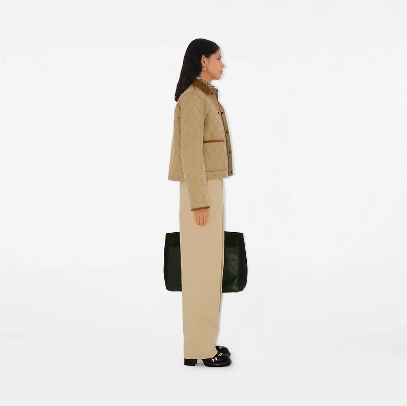 Cotton Tailored Trousers in Cracker - Women | Burberry® Official