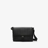 City Check Messenger Bag in Iron grey - Men, Technical, Cotton | Burberry® Official