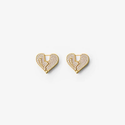 Souvenir Pavé Earrings in Gold/multicolour - Women | Burberry® Official