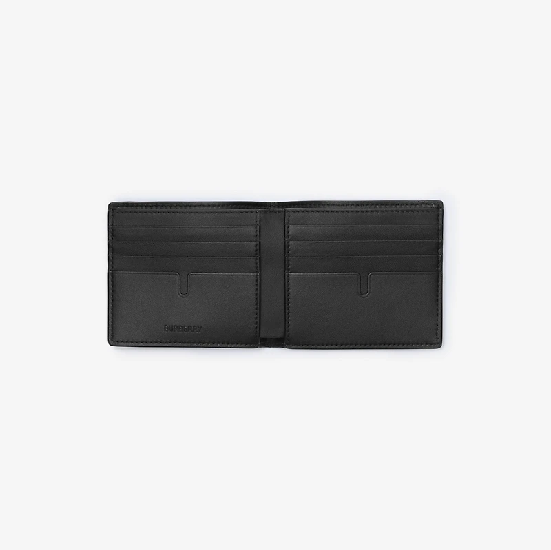 City Check Bifold Wallet in Iron grey - Men, Technical, Cotton | Burberry® Official