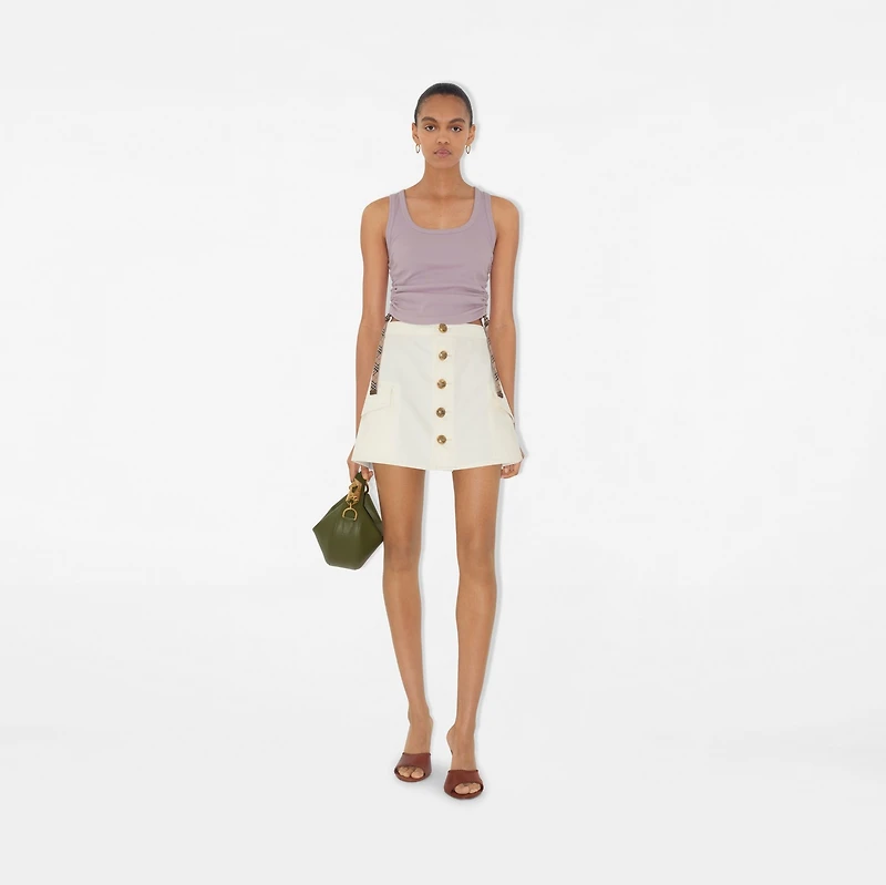 Festival Cotton Blend Tank Top in Wisteria - Women | Burberry® Official