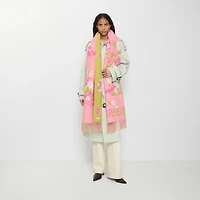 Wide Floral EKD Cashmere Scarf in Begonia pink | Burberry® Official