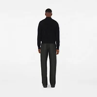 Long-sleeve Cashmere Blend Polo Shirt in Black - Men | Burberry® Official