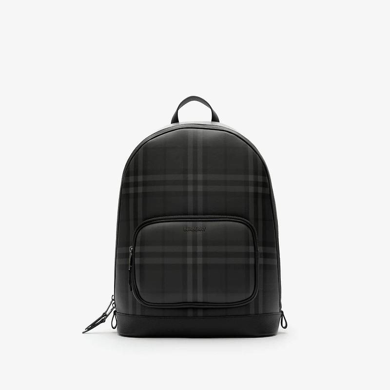 City Check Zip Backpack in Iron grey - Men, Technical, Cotton | Burberry® Official