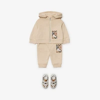 Check Label Cotton Jogging Pants in Calico | Burberry® Official