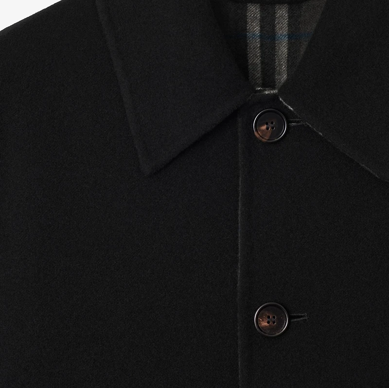 Short Wool Car Coat in Black - Men | Burberry® Official