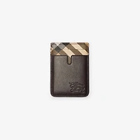 Pop Check Magnetic Card Case in Sand beige - Men | Burberry® Official