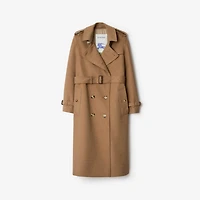 Long Cashmere Kensington Trench Coat in Camel beige - Women | Burberry® Official