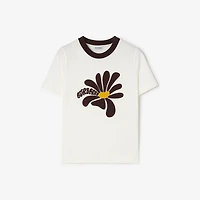 Daisy Cotton T-shirt in Chalk white - Women | Burberry® Official