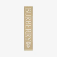 Logo Wool Scarf in Sand | Burberry® Official