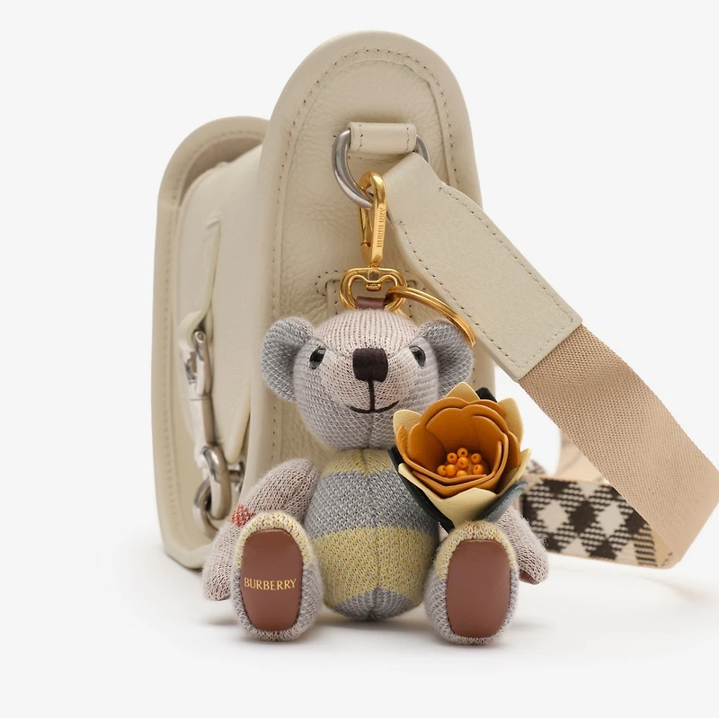 Thomas Bear Charm in Pebble beige - Women, Wool | Burberry® Official