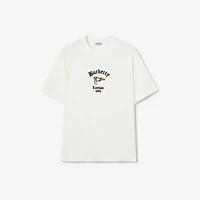 Check Flag Cotton T-shirt in Chalk white - Men | Burberry® Official