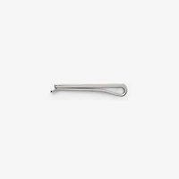 Engraved Check Tie Bar in Silver - Men | Burberry® Official