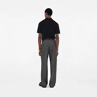 Wool Polo Shirt in Navy - Men | Burberry® Official