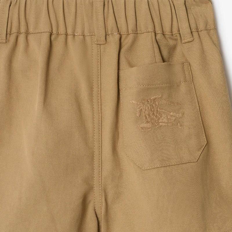 Cotton Blend Shorts in Sand | Burberry® Official