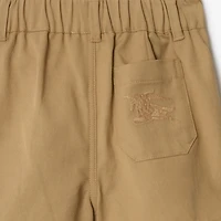 Cotton Blend Shorts in Sand | Burberry® Official