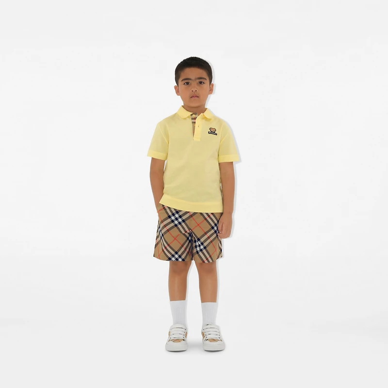 Cotton Polo Shirt in Sherbet | Burberry® Official