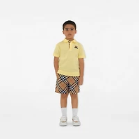 Cotton Polo Shirt in Sherbet | Burberry® Official