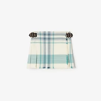 Check Viscose Blend Mini Kilt in Tidal blue - Women | Burberry® Official