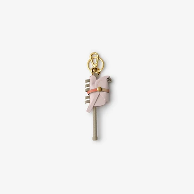 Leather Hobby Horse Charm in Cameo pink - Women | Burberry® Official