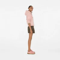 Knight Stamp Cotton Zip Hoodie in Bouquet - Women | Burberry® Official