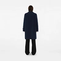 Long Gabardine Car Coat in Storm blue - Men, Cotton | Burberry® Official