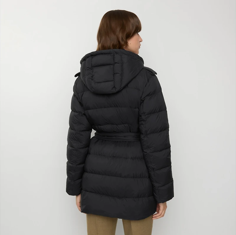 Short Nylon Hooded Puffer Coat in Black - Women | Burberry® Official