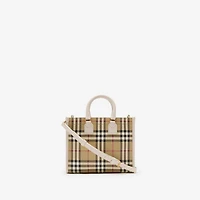 Mini Freya Tote in Vintage check/soap beige - Women, Cotton, Technical | Burberry® Official