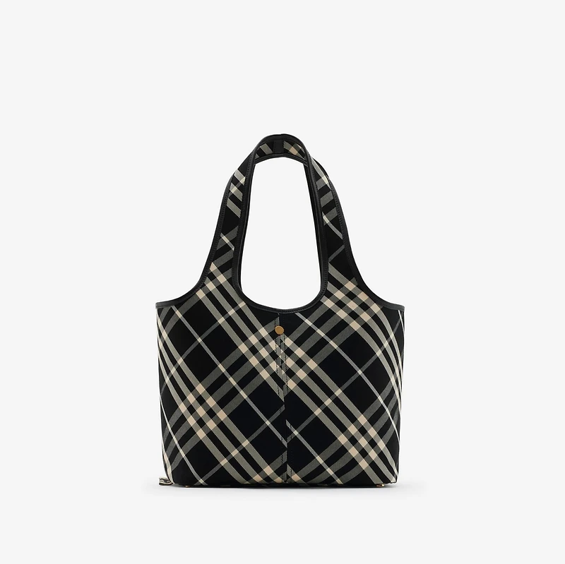 Small Check Tote in Black/calico - Women | Burberry® Official