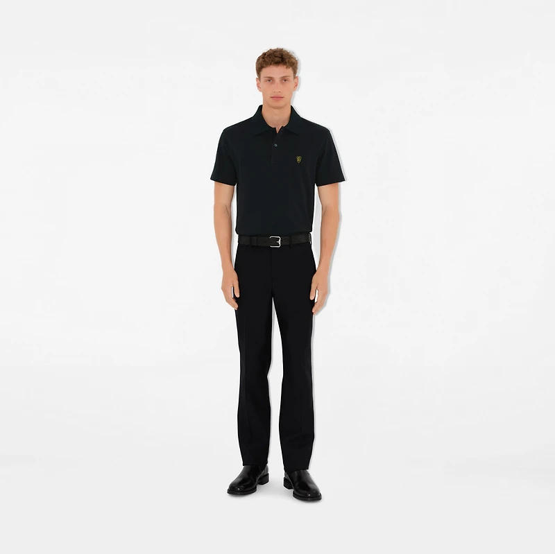 Cotton Polo Shirt in Coal - Men | Burberry® Official