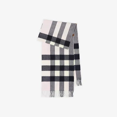 Check Cashmere Scarf in Pale candy pink | Burberry® Official