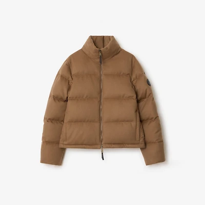 Cashmere Ambleside Puffer Jacket in Fawn brown - Women, Nylon | Burberry® Official
