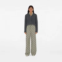 Check Cotton Pyjama Trousers in Husk - Women | Burberry® Official