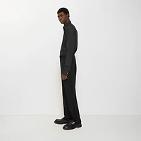 Grain de Poudre Wool Tuxedo Trousers in Black - Men | Burberry® Official