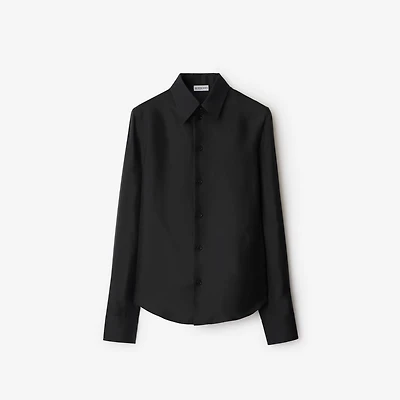 Silk Shirt in Black - Women | Burberry® Official