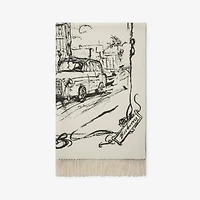 Westminster Wool Blanket in Monochrome | Burberry® Official