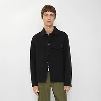 Wool Overshirt in Black/sand beige - Men | Burberry® Official