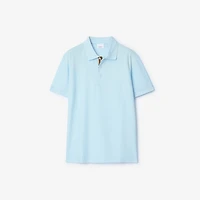 Cotton Polo Shirt in Pale blue - Men | Burberry® Official