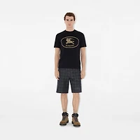 Knight Stamp Cotton T-shirt in Black - Men | Burberry® Official