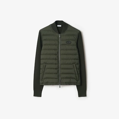 Quilted Nylon and Wool Jacket in Shale green - Men | Burberry® Official