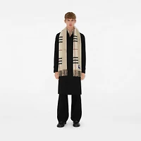 Reversible EKD Check Cashmere Scarf in Stone | Burberry® Official