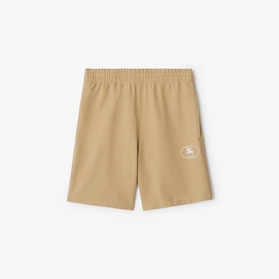 Knight Stamp Cotton Shorts in Flax beige - Men | Burberry® Official