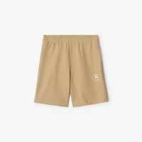 Knight Stamp Cotton Shorts in Flax beige - Men | Burberry® Official