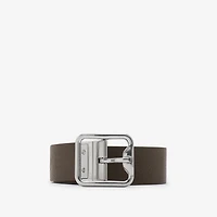 Reversible Check B Buckle Belt in Sand/military/silver - Men | Burberry® Official