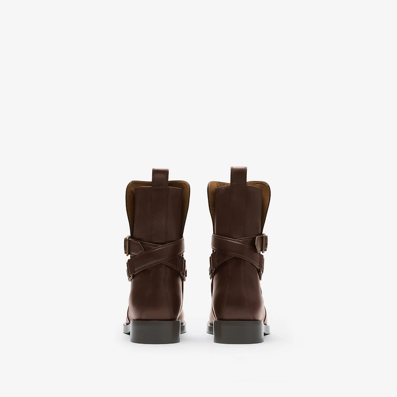 Leather Ledger Jodphur Boots​​ in Treacle brown - Men | Burberry® Official