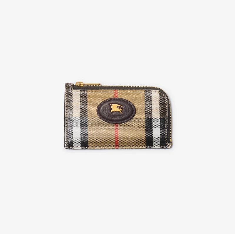 Highlands Zip Card Case in Sand - Women | Burberry® Official
