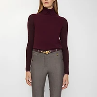 Thin Leather Bridle Belt in Rubus - Women | Burberry® Official