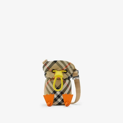 Duck Check Nylon Bottle Holder in Sand - Children | Burberry® Official