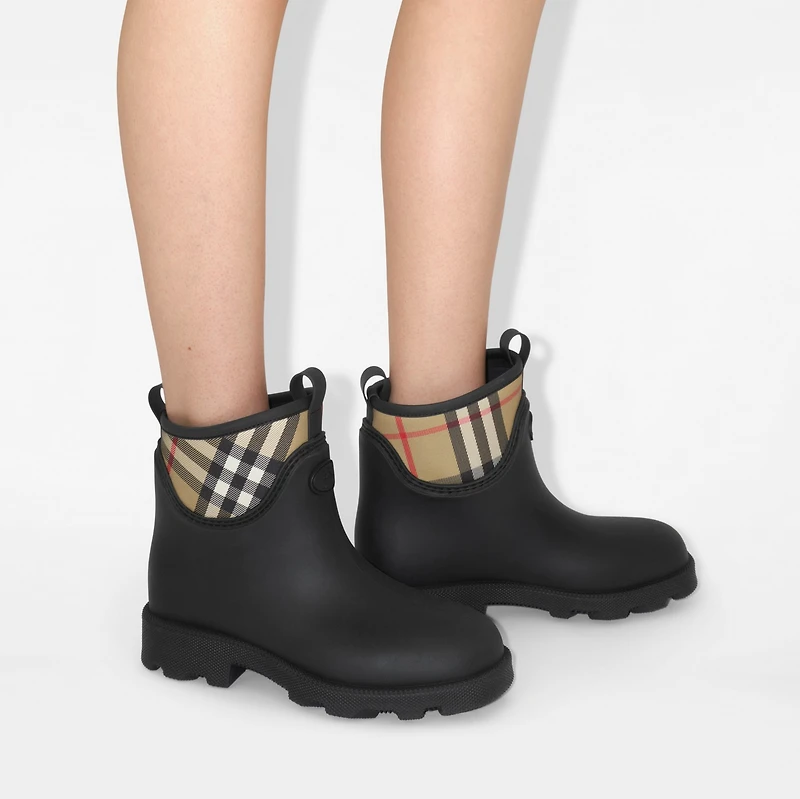 Rubber Marsh Stamp Low Boots​ in Black - Women | Burberry® Official